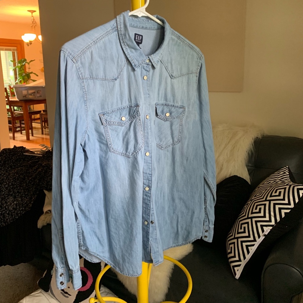Gap denim western shirt